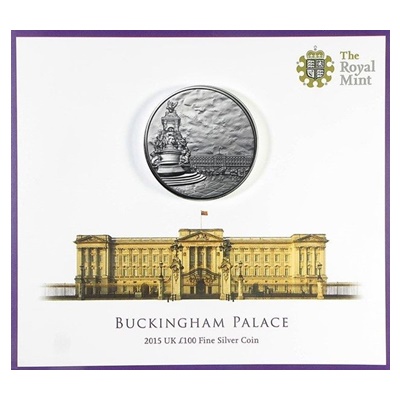 2015 £100 Fine Silver Coin - Buckingham Palace - Click Image to Close